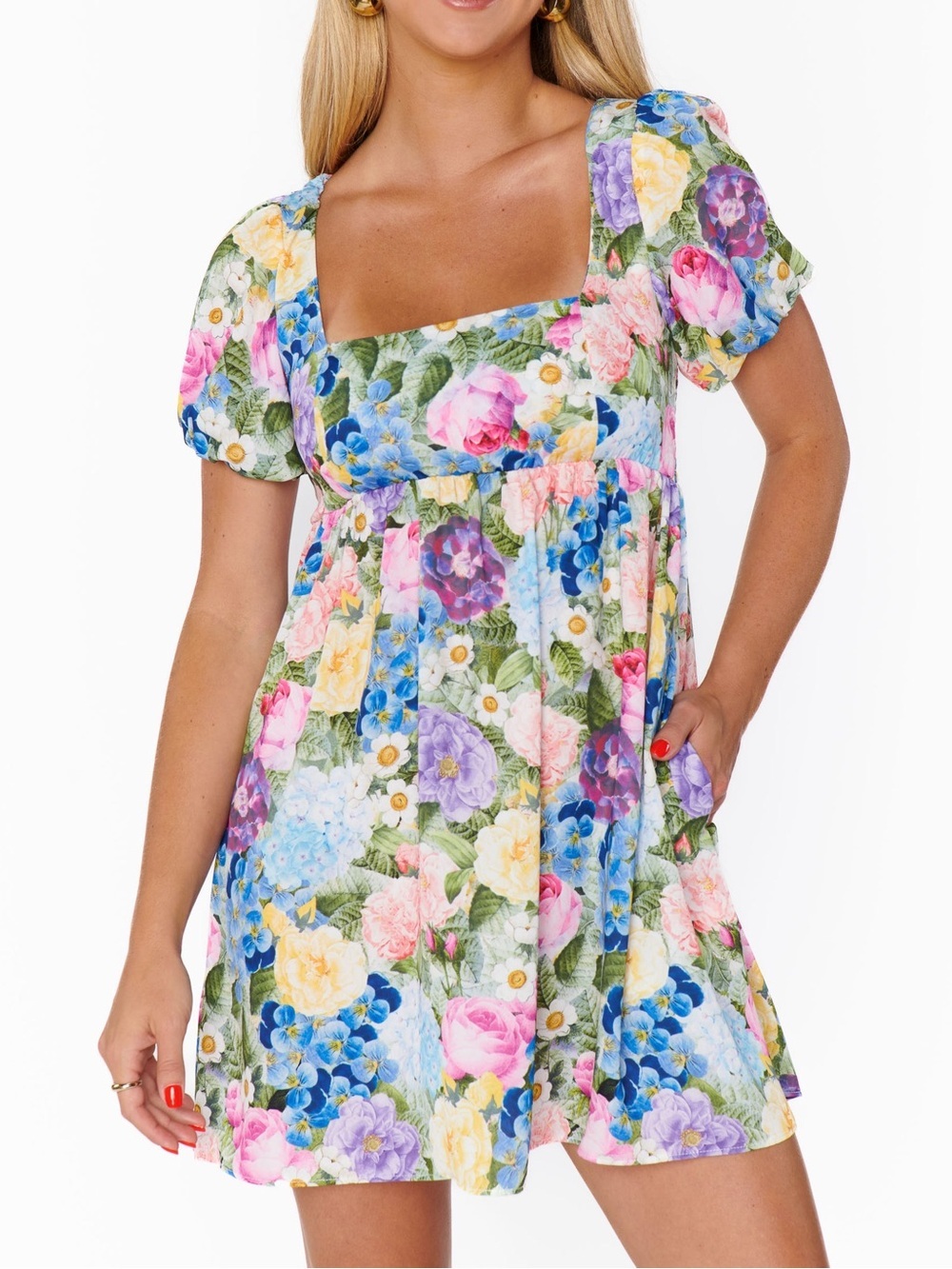 Show me your Mumu Smitten Babydoll Dress- Flower Shop new size XS